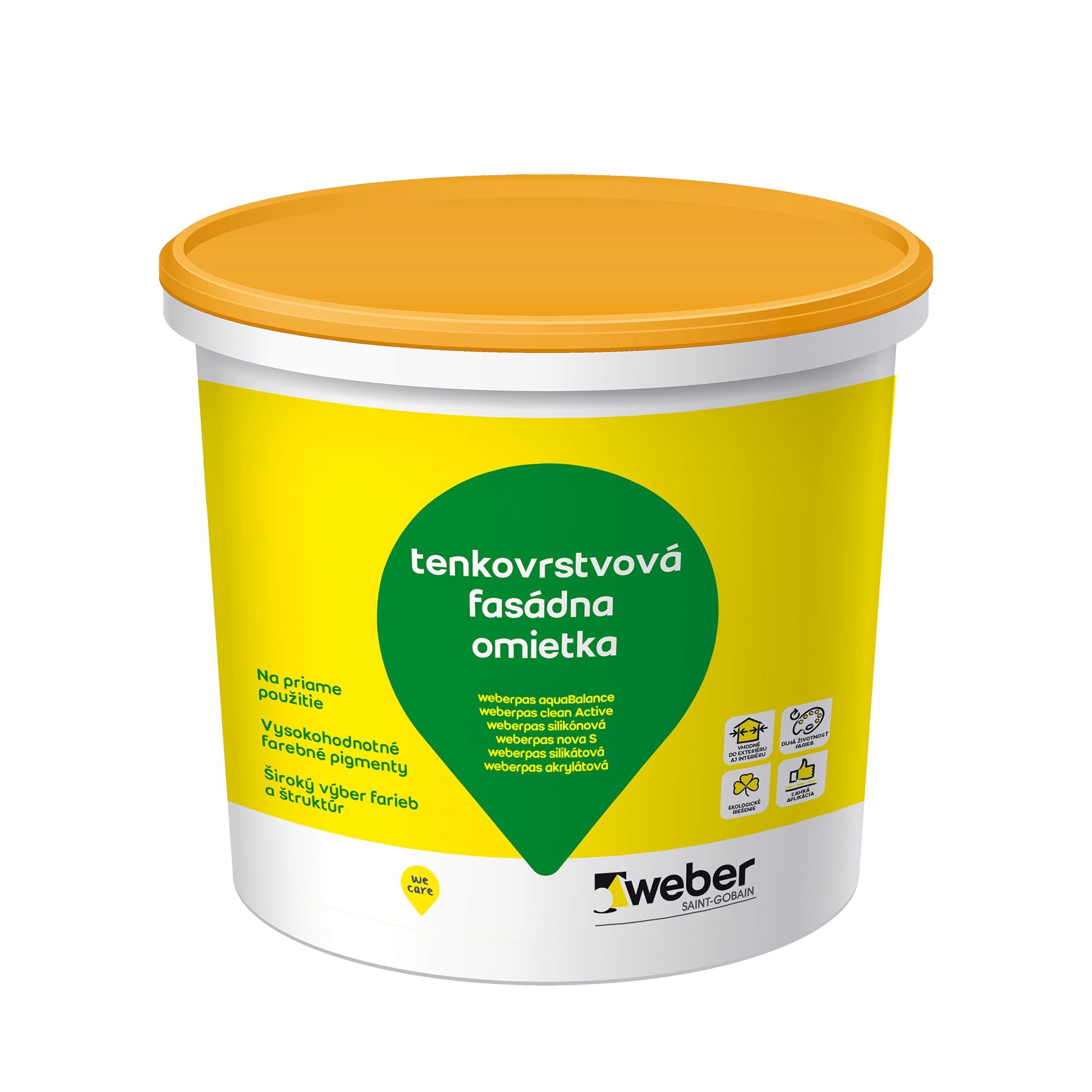 Weber Weberpas umývateľná silikónová tenkovrstvová fasádna omietka 25 kg