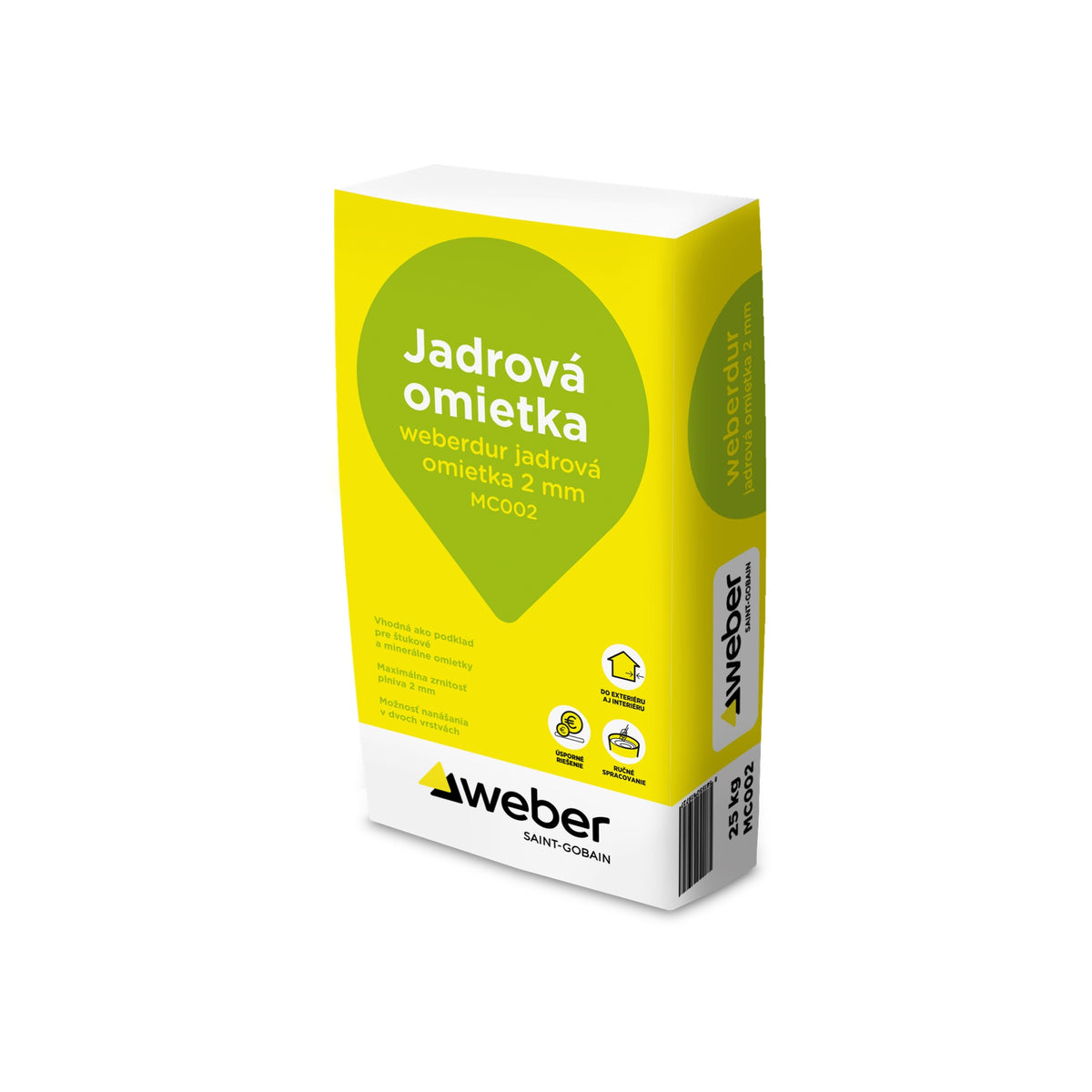 Weber weberdur jadrová omietka 2 mm 25 kg