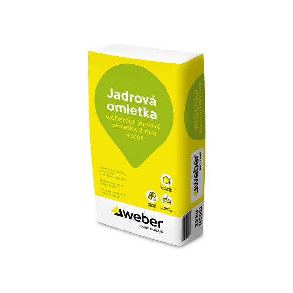 Weber weberdur jadrová omietka 2 mm 25 kg