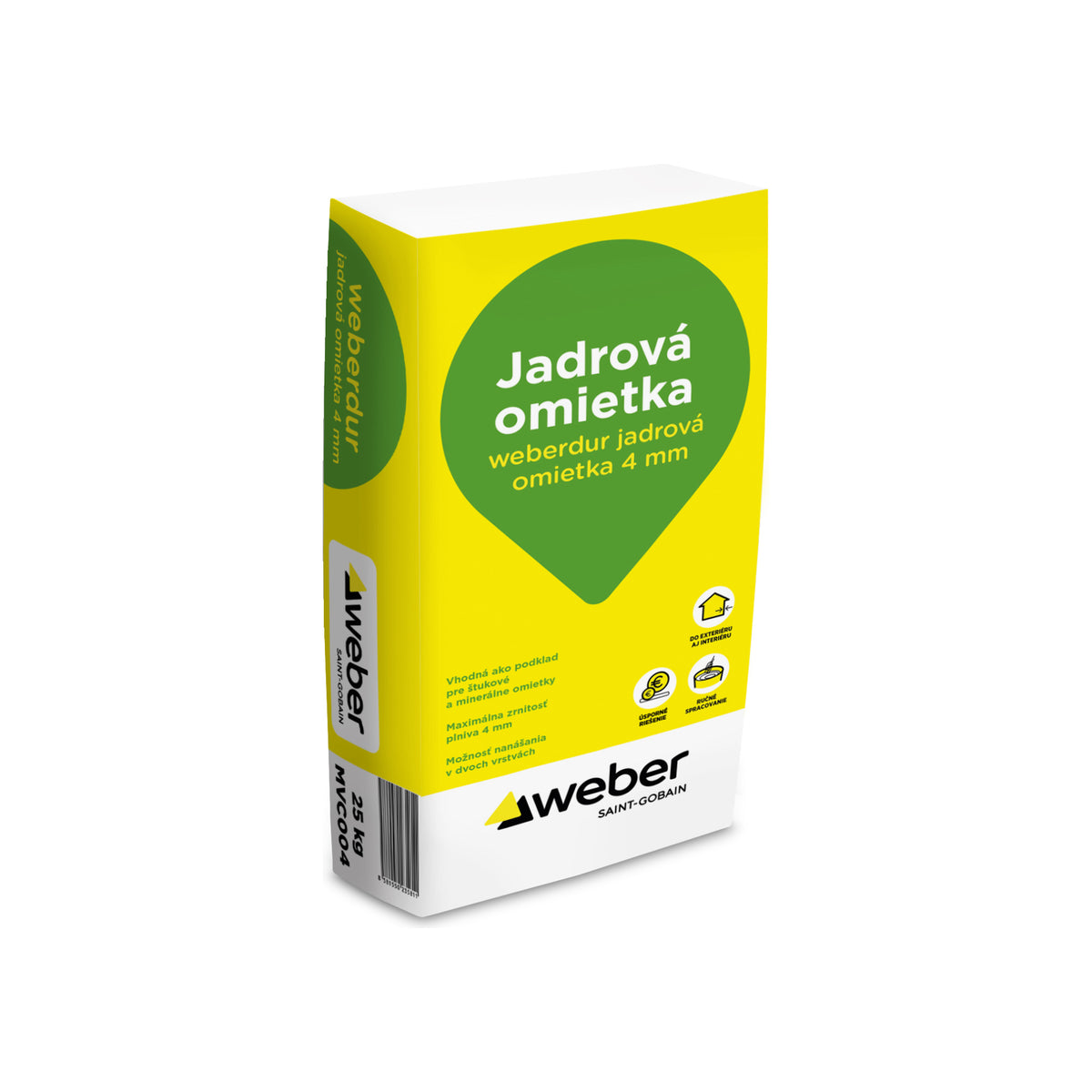 Weber weberdur jadrová omietka 4 mm 25 kg