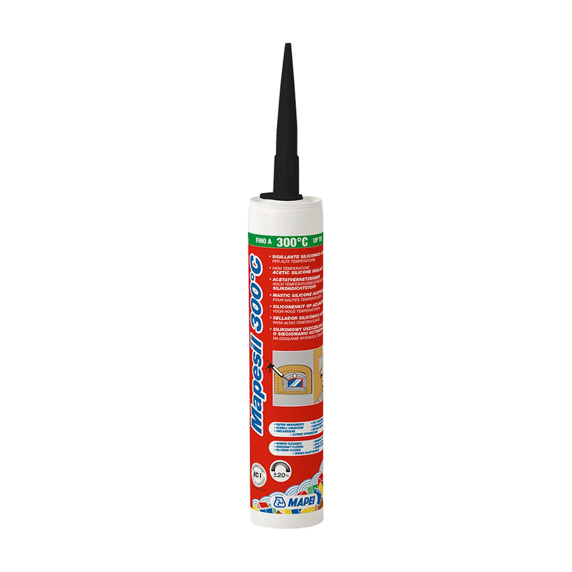 MAPEI Mapesil 300 °C vysokoteplotný silikónový tesniaci tmel 300 ml