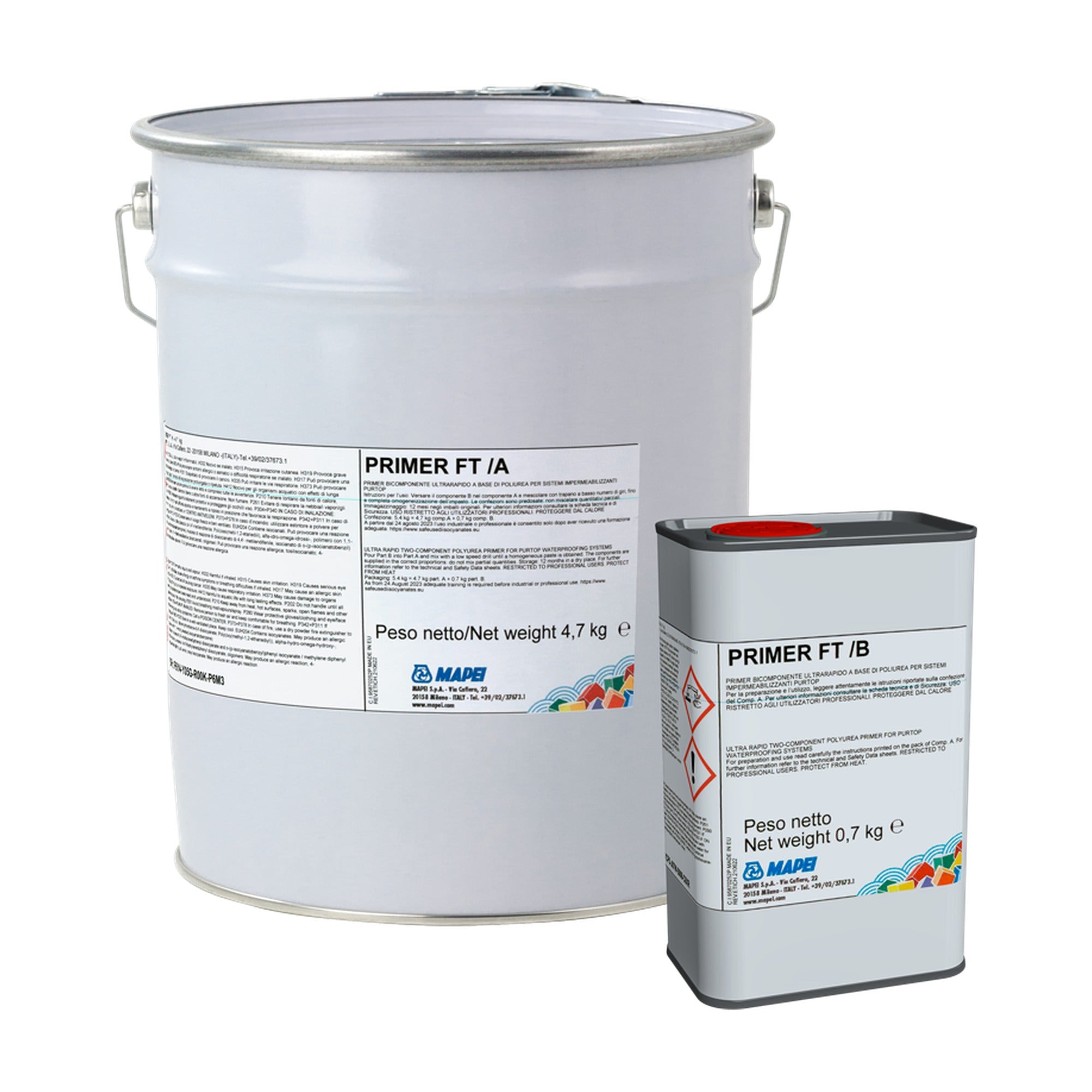 MAPEI Primer FT ultrarýchly dvojzložkový základný náter pre hydroizolácie Purtop 5.4 kg (zložka A 4.7 kg + zložka B 0.7 kg)