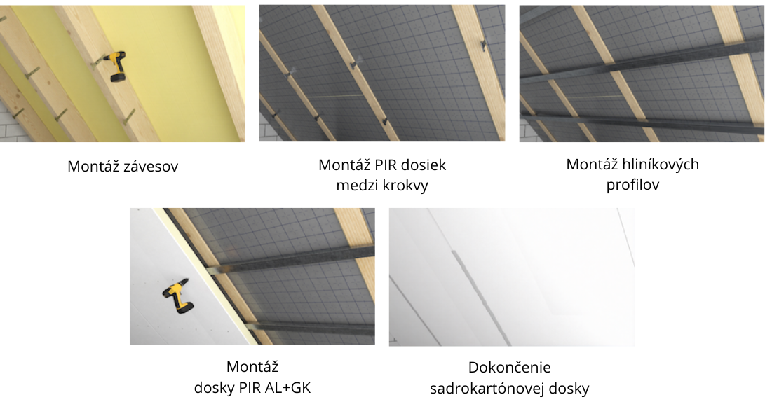 termPIR AL + GK ʎ 0,023 PIR dosky s integrovaným bielym sadrokartónom 2 600 x 1 200 mm