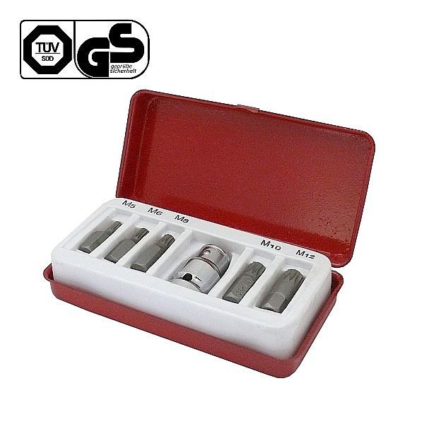 Bity tisíchran M5 – M12, sada 6 dielov s adaptérom, VRCPRO