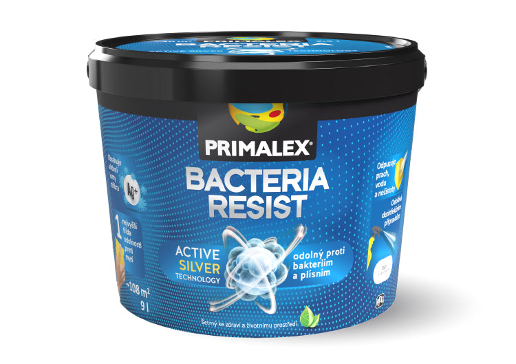 PRIMALEX BACTERIA RESIST Biely umývateľný protiplesňový náter na steny