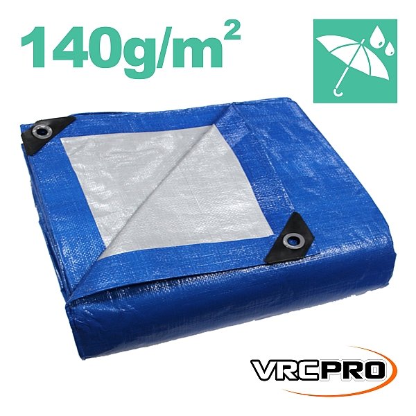Plachta krycia obojstranná 140g modro-strieborná VRCPRO