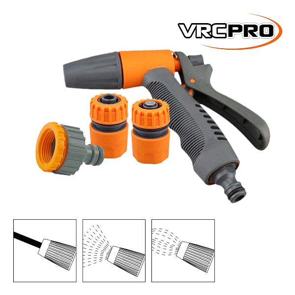 Postrekovacia pištoľ 3 funkcie 1/2″-3/4“ s príslušenstvom VRCPRO