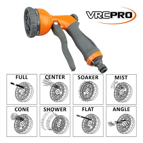 Postrekovacia pištoľ 8 funkcií 1/2″ so spúšťou vpredu VRCPRO
