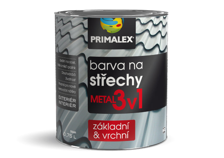 PRIMALEX Metal 3v1 antikorózna farba na strechy a kov