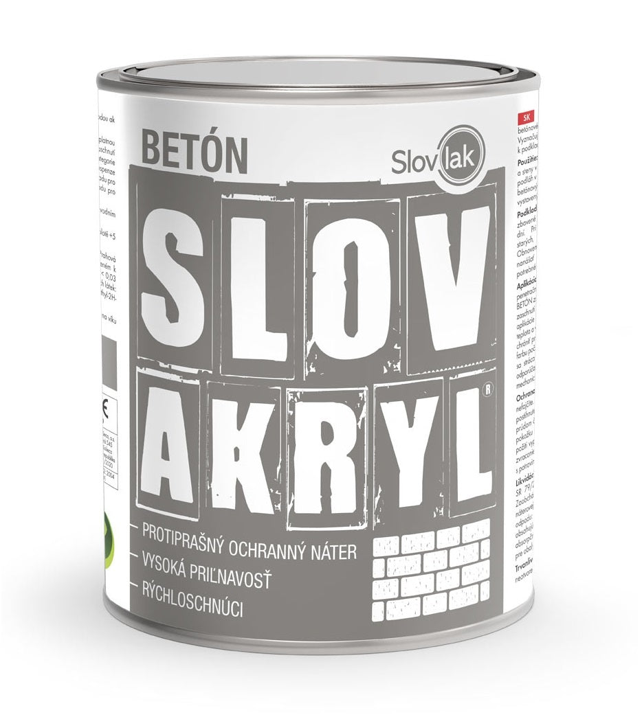 SLOVAKRYL BETÓN vodou riediteľná plne umývateľná farba na betón