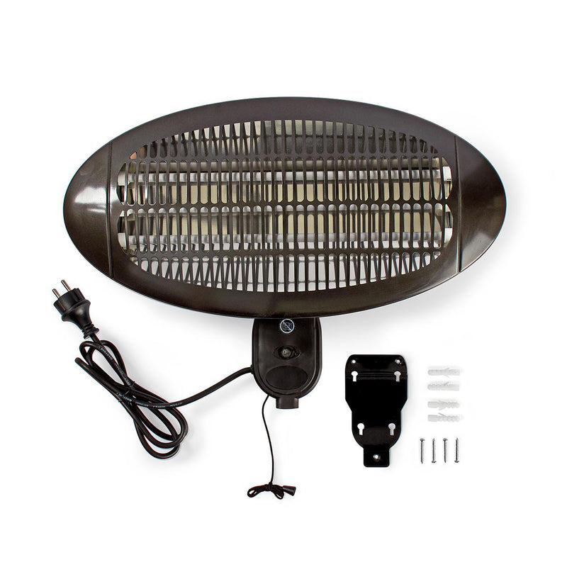 Terasový elektrický ohrievač 2000W IP34 čierny (Nedis)