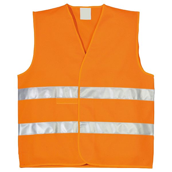 Vesta reflexná, oranžová, s dvoma reflexnými pruhmi, VRCPRO
