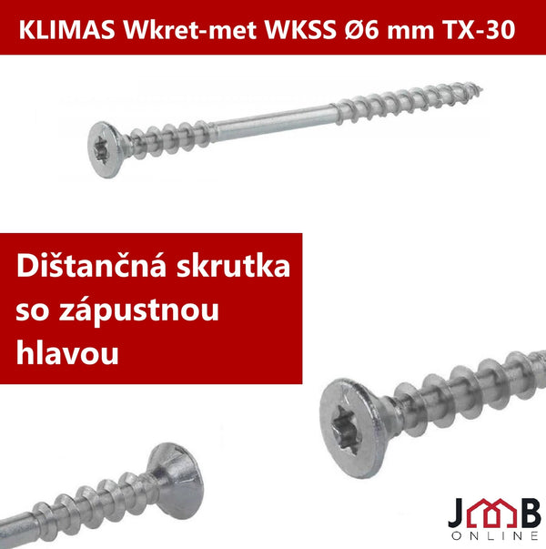 KLIMAS Wkret-met WKSS - Dištančná skrutka pre dokonalé spojenie dreva! 🔩