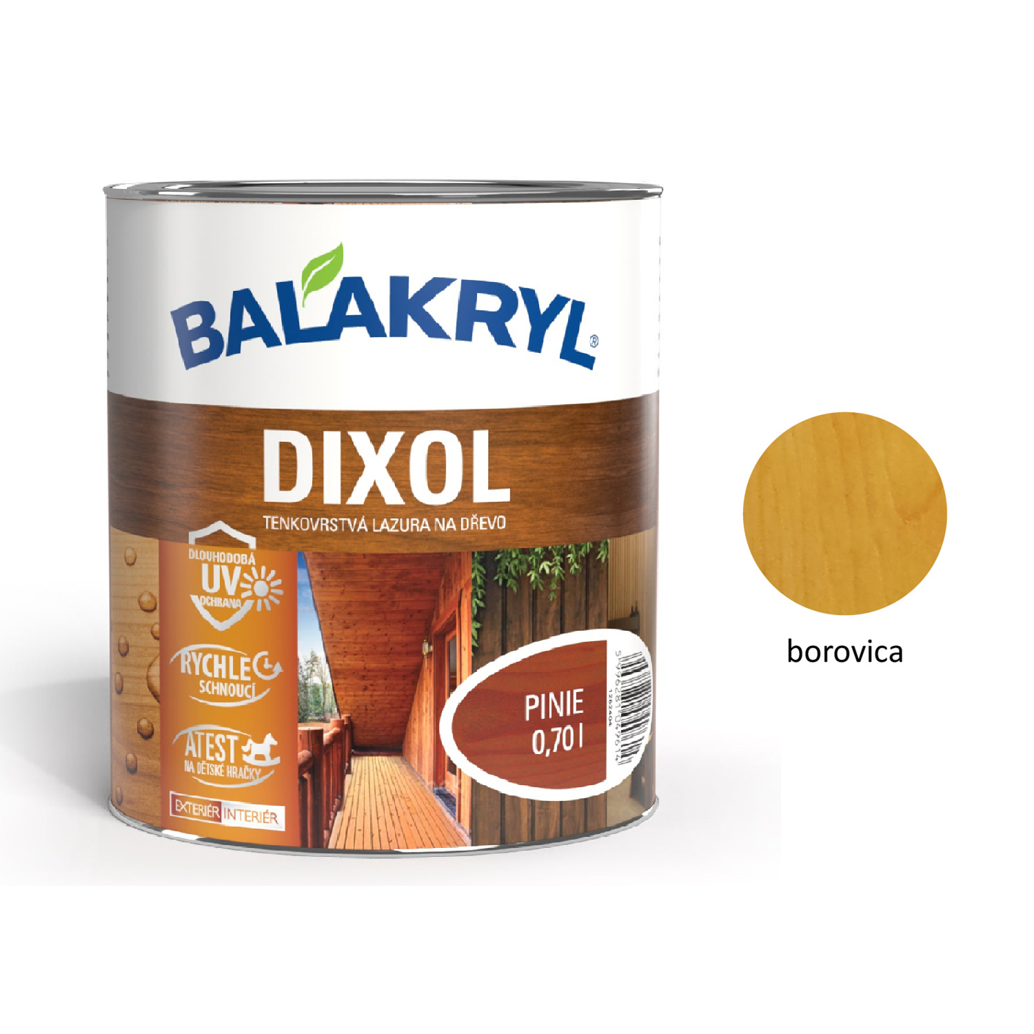 BALAKRYL DIXOL tenkovrstvá lazúra na drevo - biela