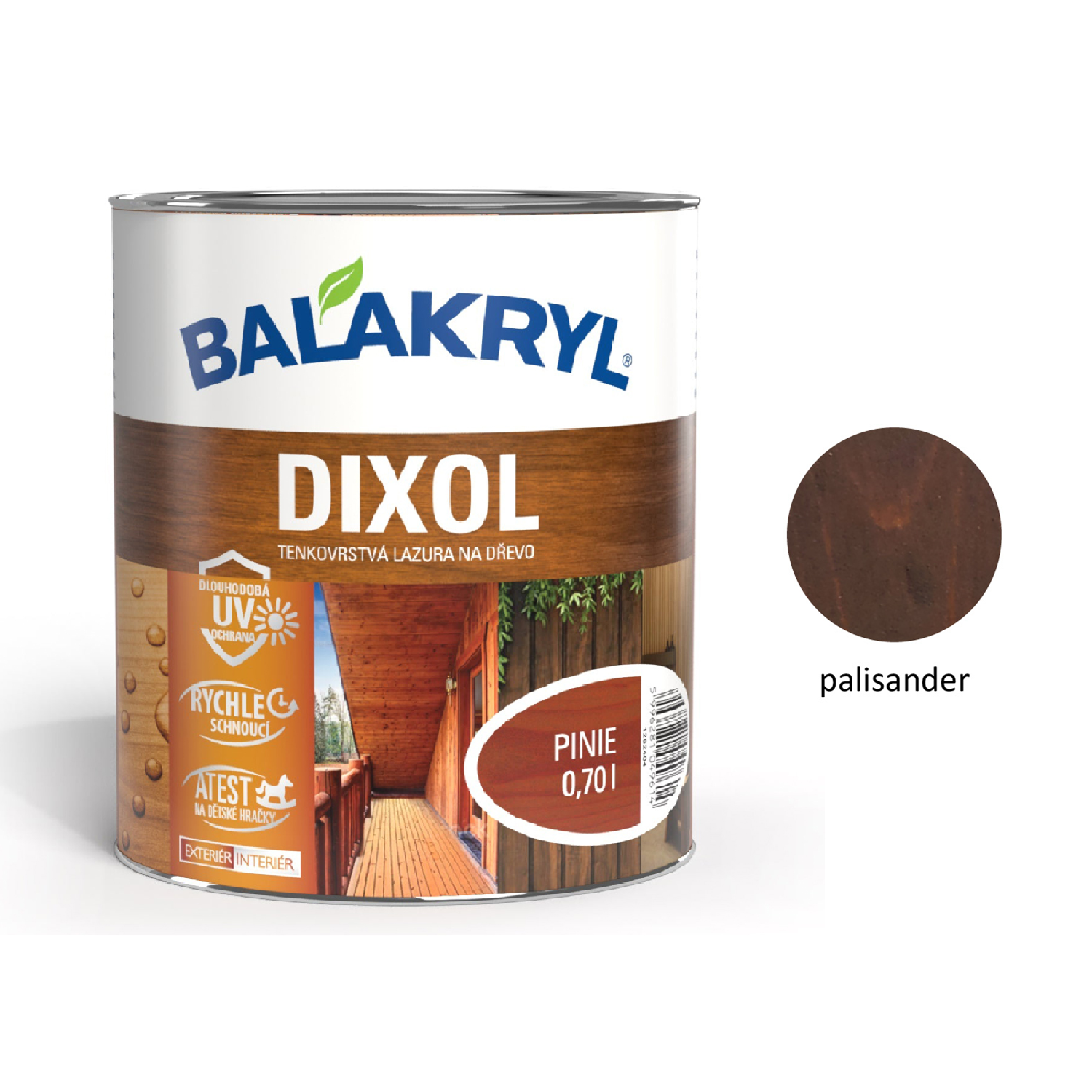 BALAKRYL DIXOL tenkovrstvá lazúra na drevo - palisander