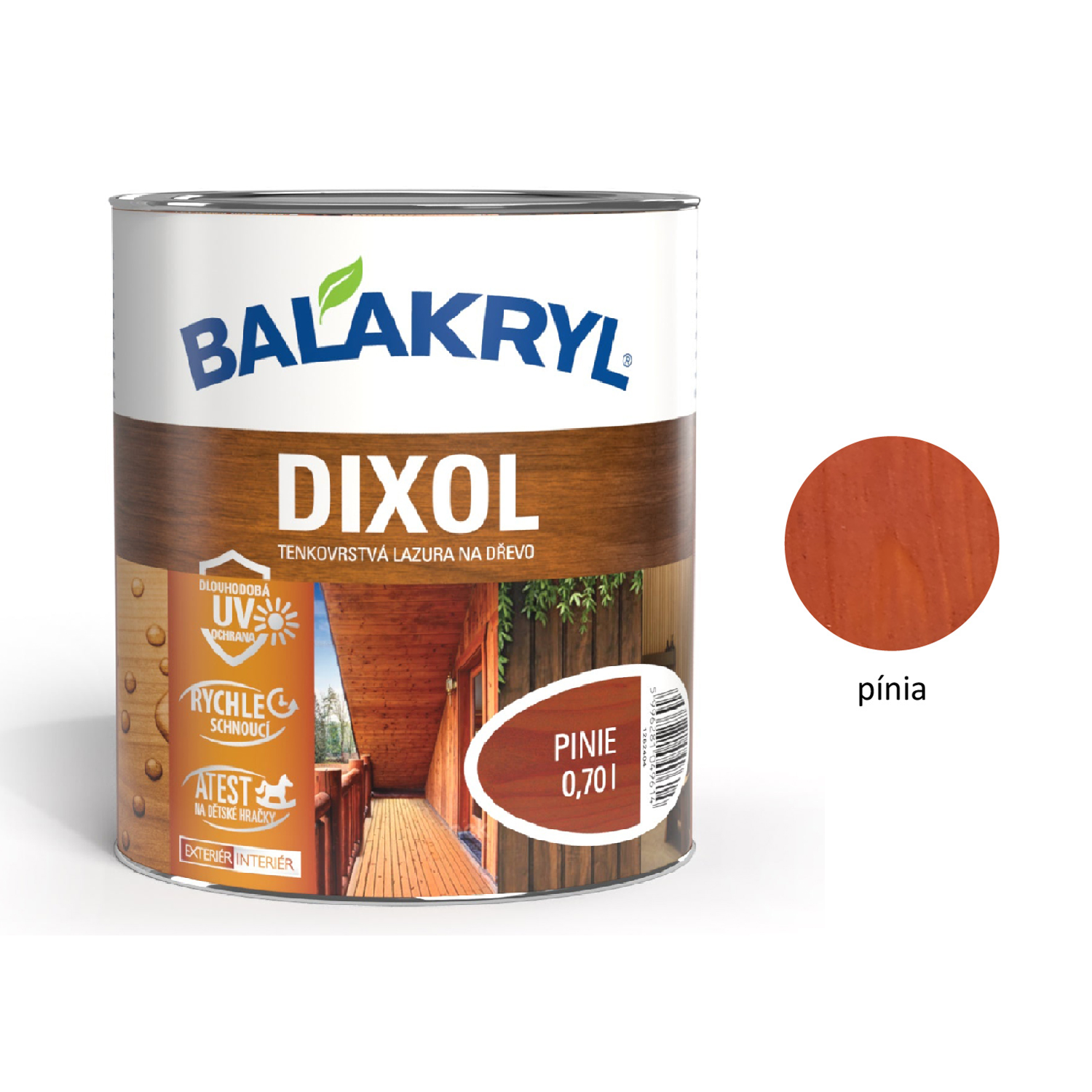 BALAKRYL DIXOL tenkovrstvá lazúra na drevo - pínia
