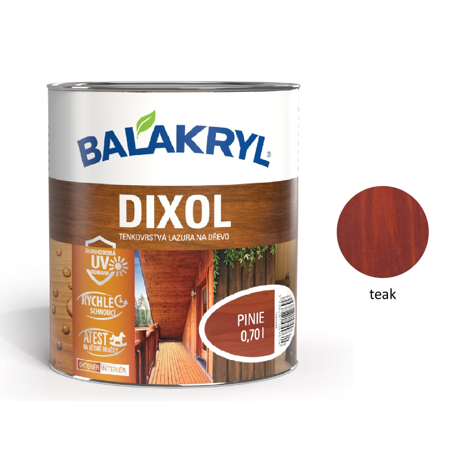BALAKRYL DIXOL tenkovrstvá lazúra na drevo - teak