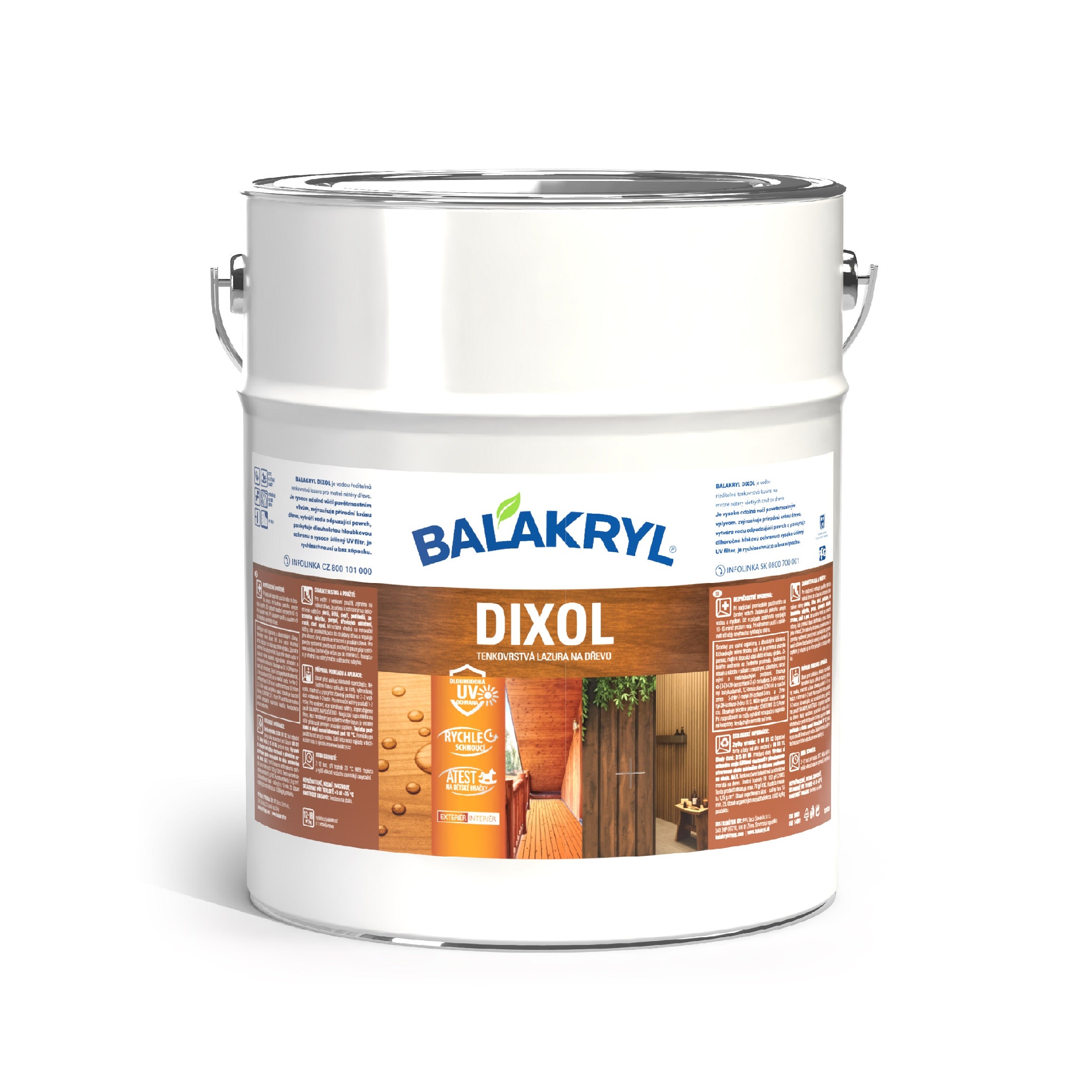 BALAKRYL DIXOL tenkovrstvá lazúra na drevo teak 2,5 kg