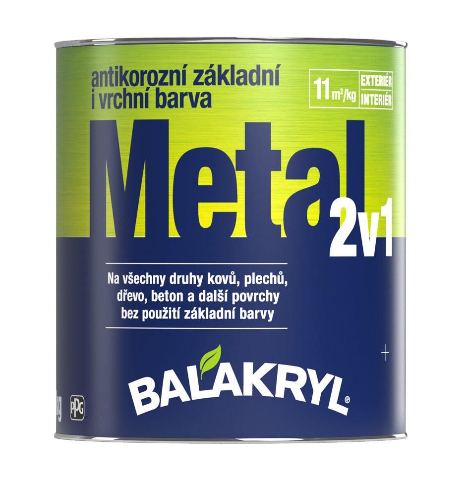 BALAKRYL METAL 2v1 základná a vrchná farba na kov