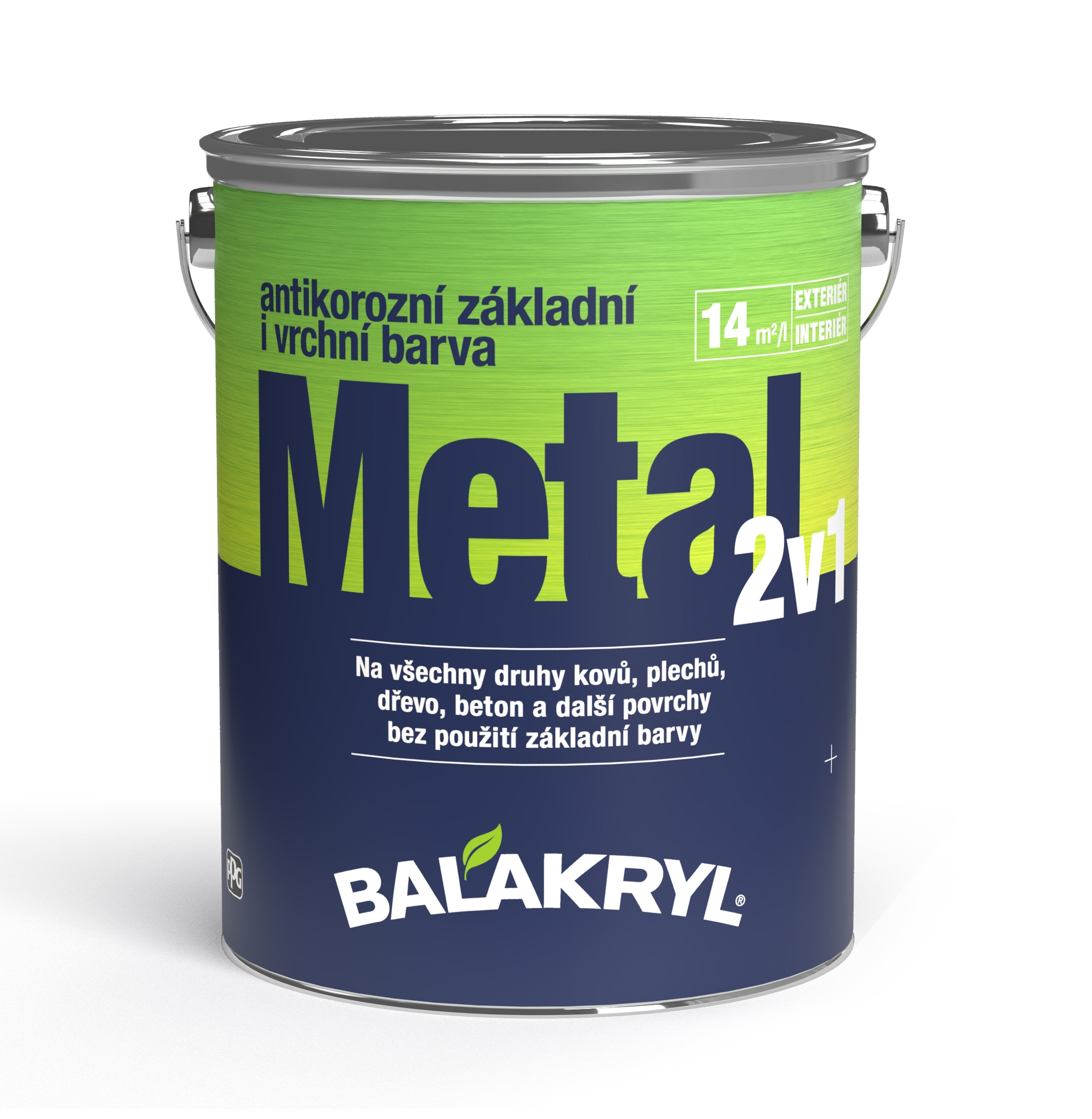 BALAKRYL METAL 2v1 základná a vrchná farba na kov 5 kg