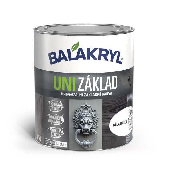 BALAKRYL UNI ZÁKLAD antikorózna vodeodolná základná farba biela 0,75 l