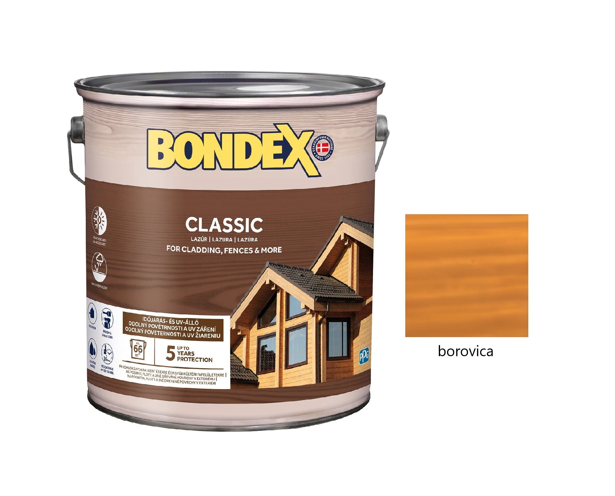 BONDEX CLASSIC tenkovrstvá syntetická lazúra na drevo 5 l