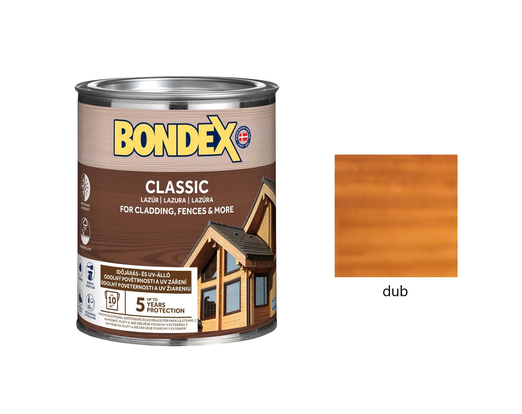 BONDEX CLASSIC tenkovrstvá syntetická lazúra na drevo borovica 0,75 l