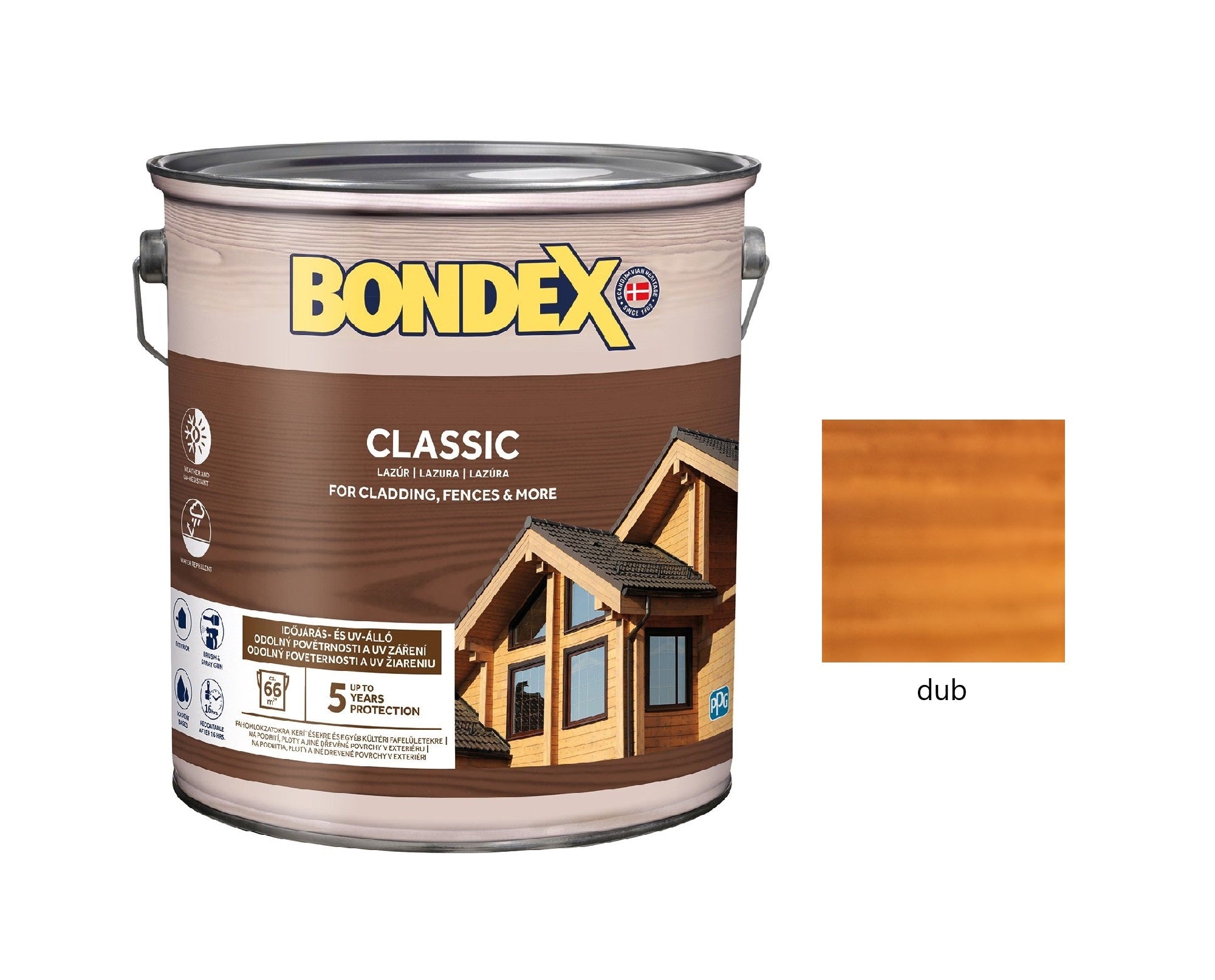 BONDEX CLASSIC tenkovrstvá syntetická lazúra na drevo borovica 5 l