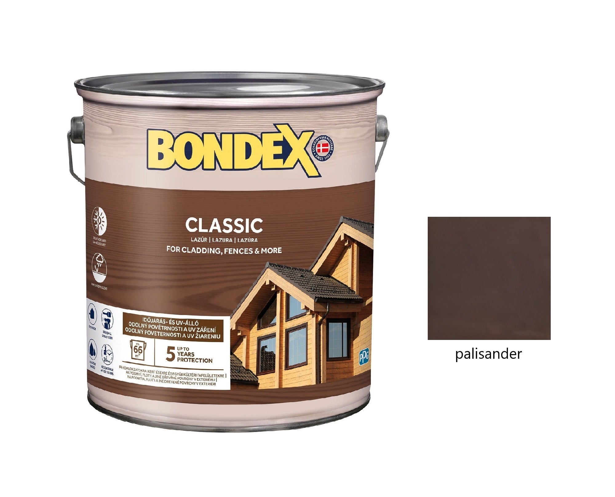 BONDEX CLASSIC tenkovrstvá syntetická lazúra na drevo oregonská borovica 5 l