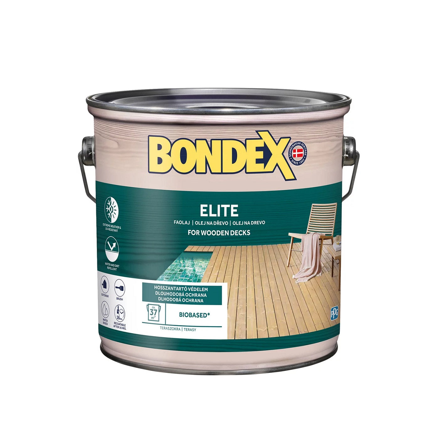 BONDEX ELITE napúšťací ochranný olej na drevo exteriér kremenná sivá 0,75 l