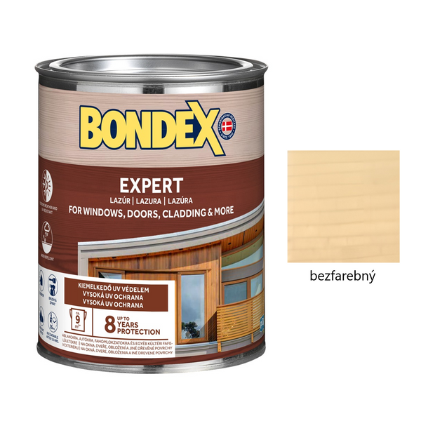 BONDEX EXPERT hrubovrstvá syntetická lazúra na drevo - bezfarebný