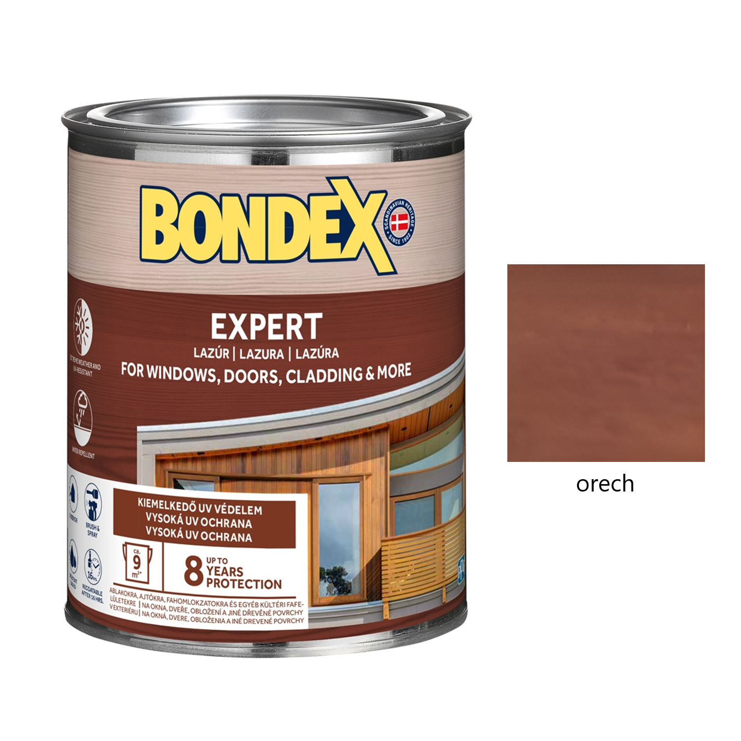 BONDEX EXPERT hrubovrstvá syntetická lazúra na drevo - gaštan