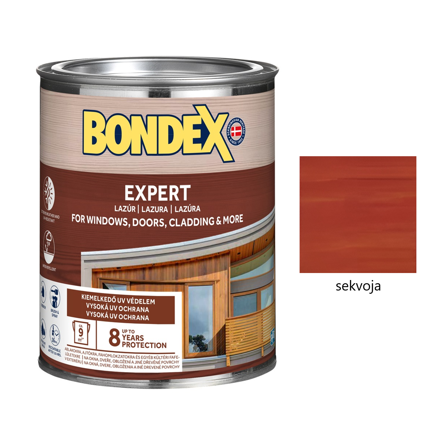BONDEX EXPERT hrubovrstvá syntetická lazúra na drevo - sekvoja