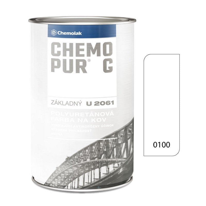 Chemolak CHEMOPUR G U 2061 základná polyuretánová dvojzložková matná farba na kov - vzorkovník