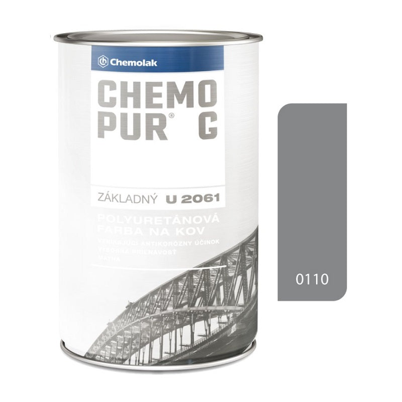 Chemolak CHEMOPUR G U 2061 základná polyuretánová dvojzložková matná farba na kov - 0100 - Biela