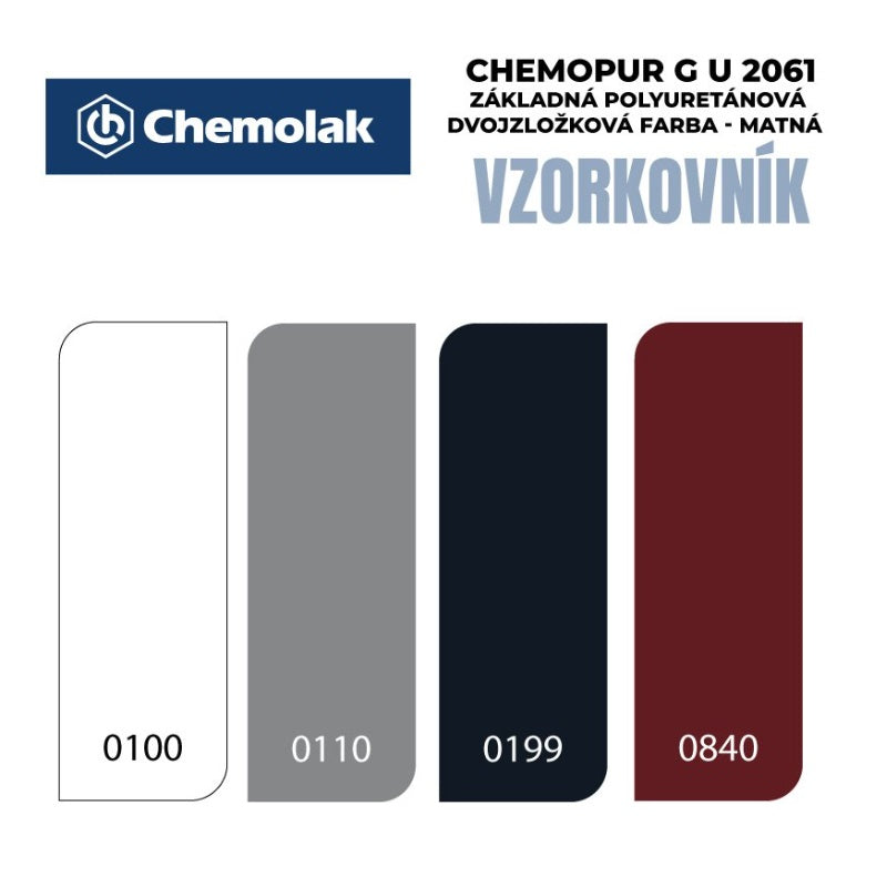 Chemolak CHEMOPUR G U 2061 základná polyuretánová dvojzložková matná farba na kov
