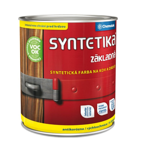 Chemolak SYNTETIKA S 2000 U Základná syntetická antikorózna farba na kov a drevo