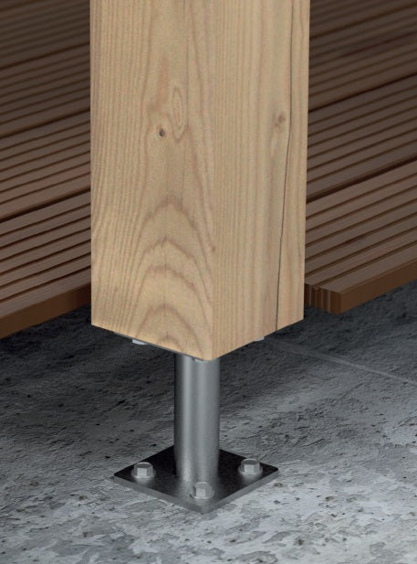 DOMAX PMF zaskrutkovacia pätka stĺpika so štvorcovým prierezom rozmery