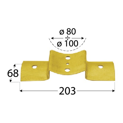 DOMAX LBO 1 spojka okrúhlych trámov typu T rozmer