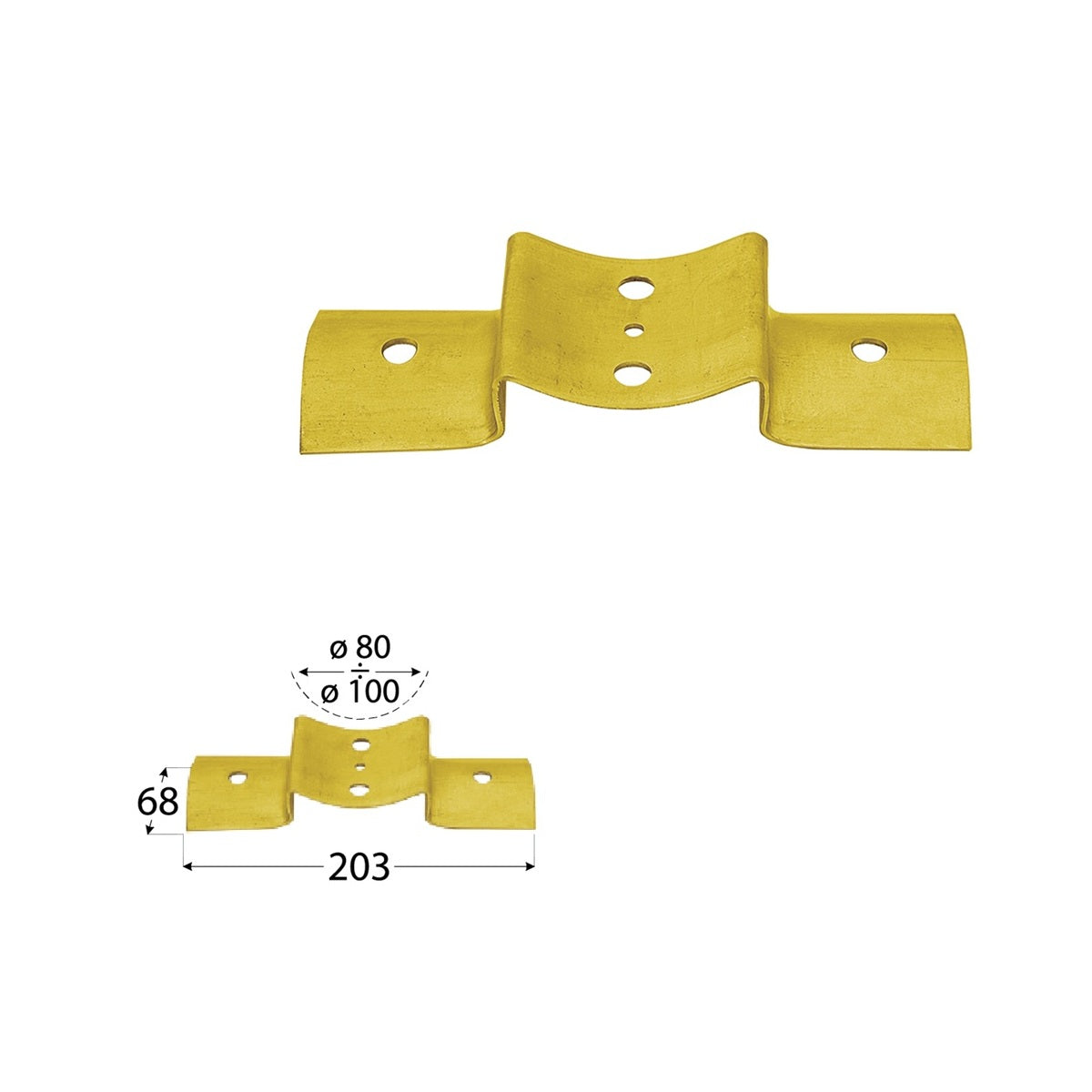DOMAX LBO spojka okrúhlych trámov typu T montáž
