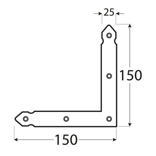 DOMAX NAO ozdobný pozinkovaný rohovník