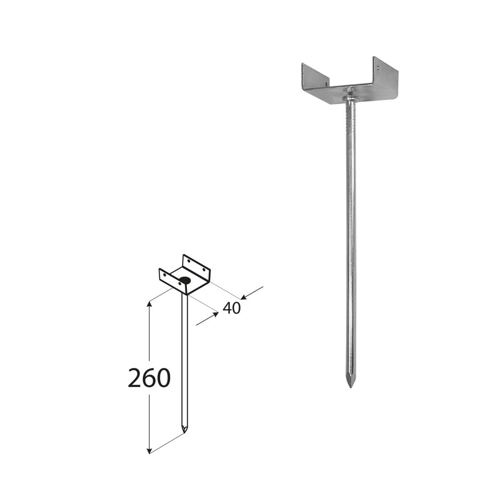 DOMAX PD 260-40 podpera na strešné laty