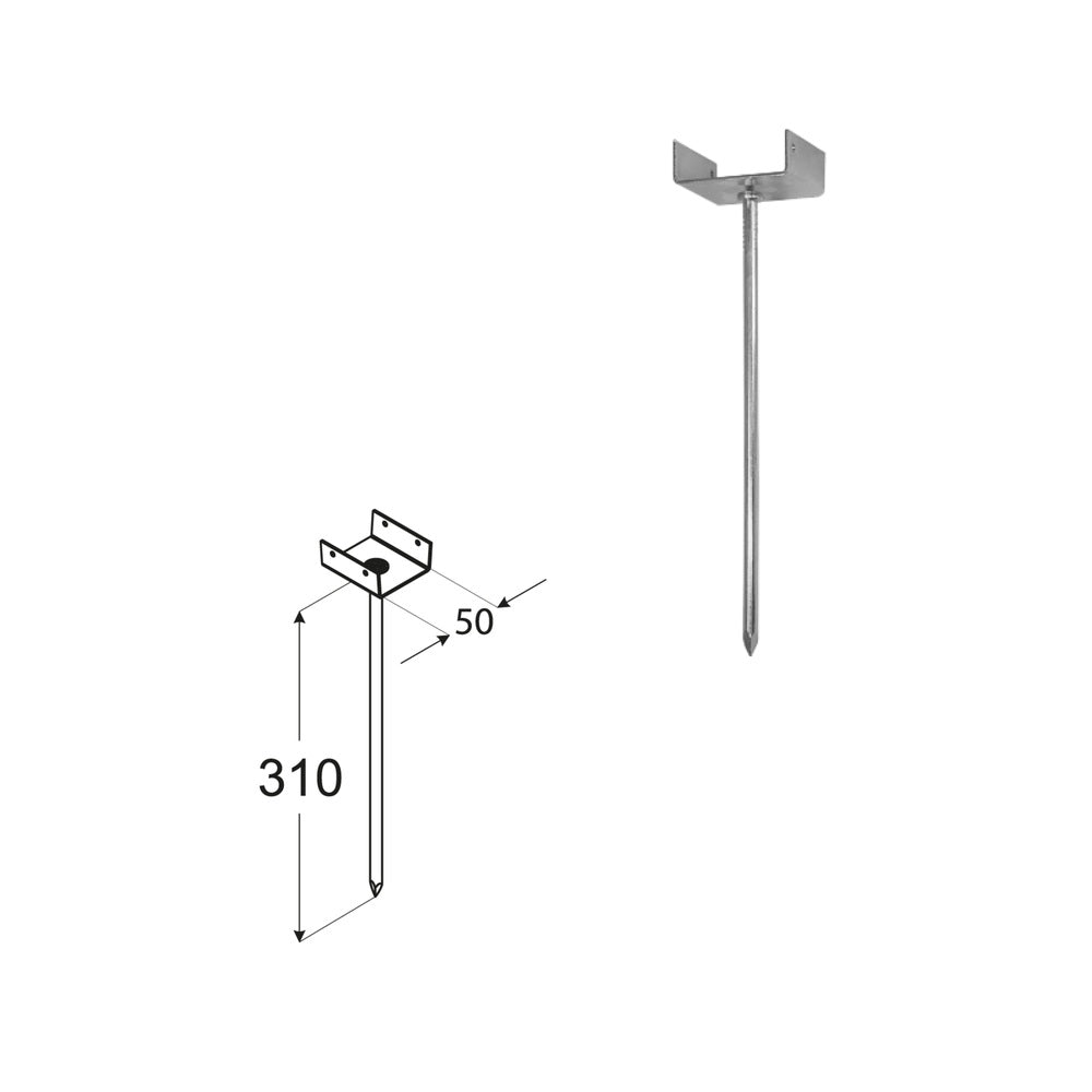 DOMAX PD 310-50 podpera na strešné laty