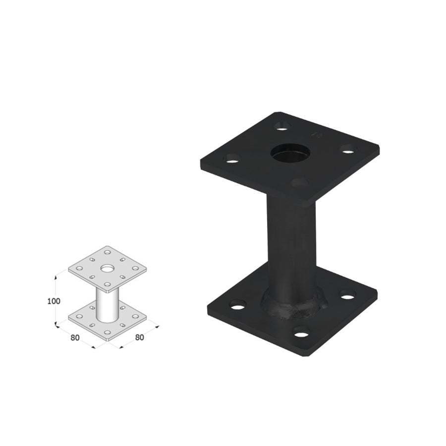 DOMAX PMF zaskrutkovacia pätka stĺpika so štvorcovým prierezom 80-100 (C)