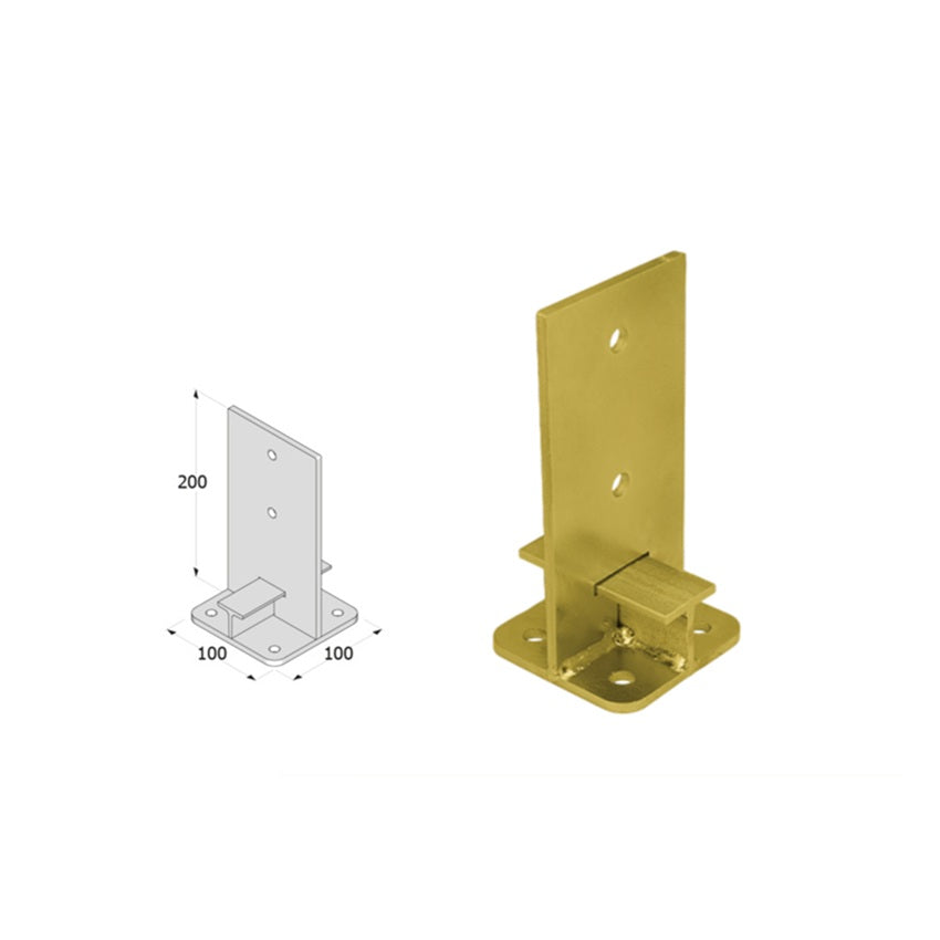 DOMAX PUW zaskrutkovacia pätka stĺpika typu T 100 ZNZ
