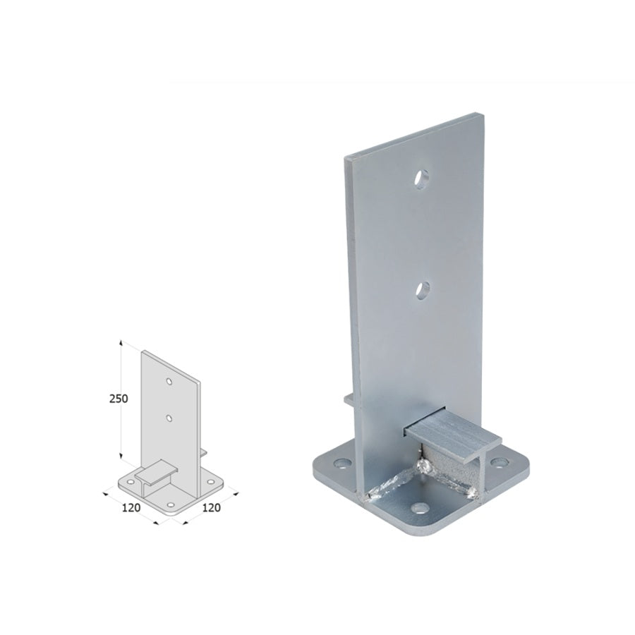 DOMAX PUW zaskrutkovacia pätka stĺpika typu T 100