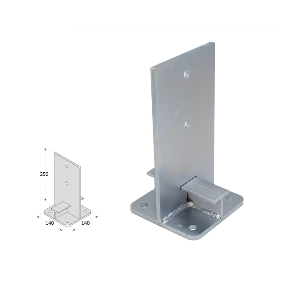 DOMAX PUW zaskrutkovacia pätka stĺpika typu T 140