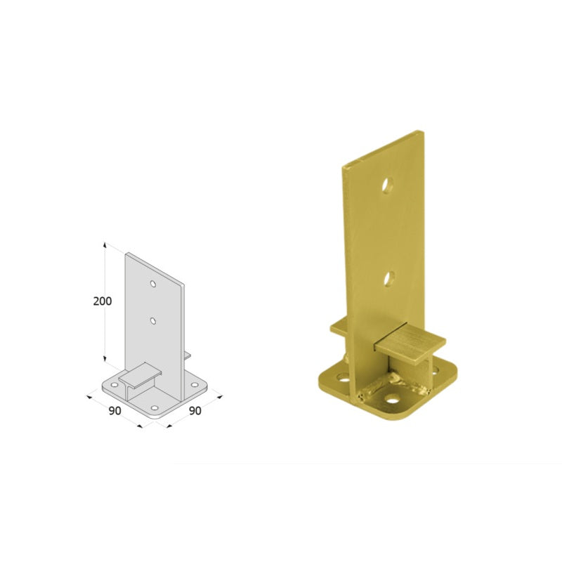 DOMAX PUW zaskrutkovacia pätka stĺpika typu T 140