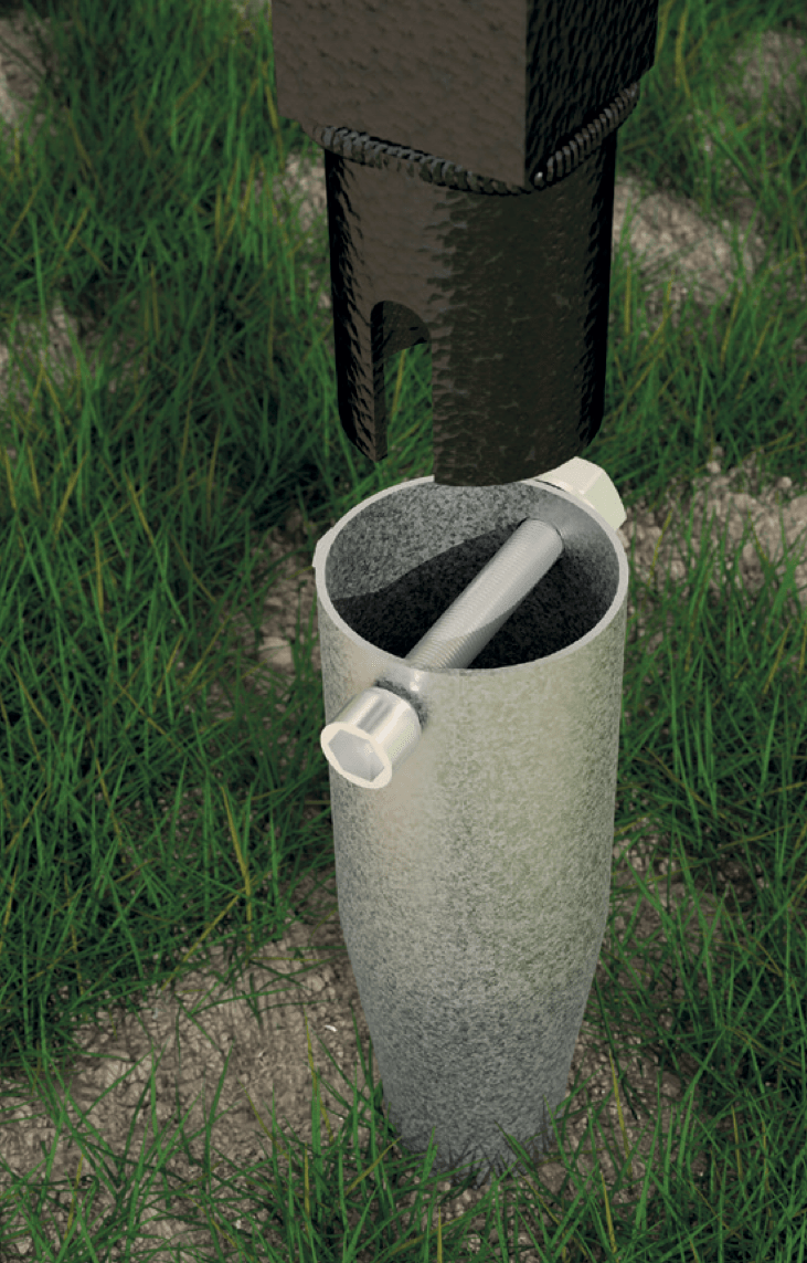 DOMAX PWKU adaptér pre pätku stĺpika PWU