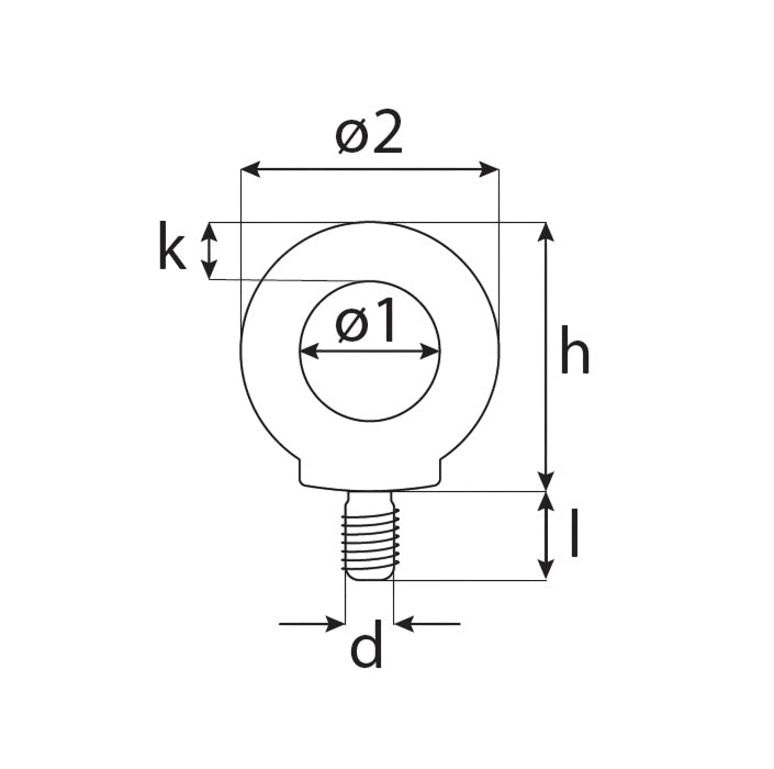 DOMAX PWTU M12-30 skrutka s okom